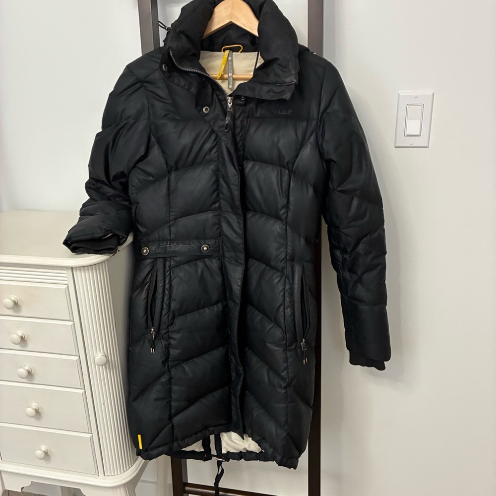Lole Women's Black Puffer Jacket. Duck feather filled. Size small. EUC. - Picture 7 of 16